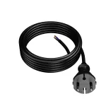 PP-21/5M/2X1,5/H05RR Przewód przyłączeniowy z wtyczką prostą IP20; 2x1,5; H05RR; 5m; czarny