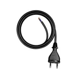 PP-21/5M/2X1,5/H05RR Przewód przyłączeniowy z wtyczką prostą IP20; 2x1,5; H05RR; 5m; czarny