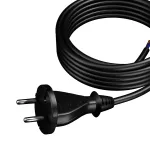 PP-21/5M/2X1,5/H05RR Przewód przyłączeniowy z wtyczką prostą IP20; 2x1,5; H05RR; 5m; czarny