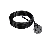 PP-21/5M/2X1,5/H05RR Przewód przyłączeniowy z wtyczką prostą IP20; 2x1,5; H05RR; 5m; czarny