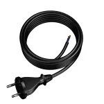 PP-21/5M/2X1,5/H05RR Przewód przyłączeniowy z wtyczką prostą IP20; 2x1,5; H05RR; 5m; czarny