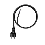 PP-40H/4M/2X1,5/H07RN Przewód przyłączeniowy z wtyczką prostą IP44; 2x1,5; H07RN-F; 4m; czarny