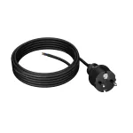 PP-40H/4,5M/3X1/H07RN Przewód przyłączeniowy z wtyczką prostą IP44; 3x1; H07RN-F; 4,5m; czarny