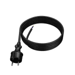 PP-40H/3M/2X1,0/H07RN Przewód przyłączeniowy z wtyczką prostą IP44; 2x1; H07RN-F; 3m; czarny