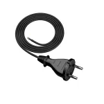 PP-21/2M/2X1/H07RN-F Przewód przyłączeniowy z wtyczką prostą IP20; 2x1; H07RN-F; 2m; czarny