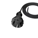 PP-21/2M/2X1/H07RN-F Przewód przyłączeniowy z wtyczką prostą IP20; 2x1; H07RN-F; 2m; czarny