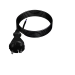 PP-21/4,5M/2X1/H07RN-F Przewód przyłączeniowy z wtyczką prostą IP20; 2x1; H07RN-F; 4,5m; czarny