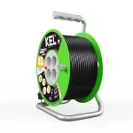 PB-ST/D/40M/3X1,5/H05VV-F Przedłużacz bębnowy STANDARD LINE, 4x2p+Z, 16A, 3680W, H05VV-F, 3x1,5; 40m; czarny