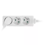 PS-370/3,0 E Przedłużacz z trzykrotnym gniazdem ;ECO; 3X2p+Z; 10A; 3m; biały