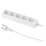 PS-560/3,0 E Przedłużacz z pięciokrotnym gniazdem;ECO; 5X2p; 10A; 3m; biały