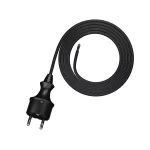 PP-40H/1,5M/3X1,0/H05RR Przewód przyłączeniowy z wtyczką prostą IP44; 3x1; H05RR; 1,5m; czarny