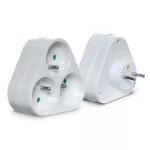 R-36P Rozgałęźnik potrójny 3x2P+Z, 16A, 250V; biały