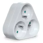 R-36P Rozgałęźnik potrójny 3x2P+Z, 16A, 250V; biały
