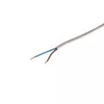 PWS-11/2X0,75/5,0 (1,5M OD WT.) Przyłączacz z wtyczka płaską z łącznikiem przelotowym; 2x0,75; H05VV-F; 5m; biały