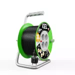 PB-ST/S/30M/3X1/H05VV-F Przedłużacz bębnowy STANDARD LINE; 4x2p+Z; IP20; 16A; H05VV-F; 3x1; 30m; czarny