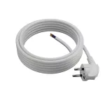 PP-50/5M/3X1,5/H05VV-F Przewód przyłączeniowy z wtyczką kątowa UniSCHUKO; 3x1,5; H05VV; 5m; biały