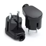 WT-16 Wtyczka rozbieralna, kątowa 2p; 16A; 230V; kl. II; WT-16B; czarna