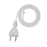 PP-21/1,5M/2X1/H05VV-F Przewód przyłączeniowy z wtyczką prostą IP20; 2x1; H05VV-F; 1,5m; biały