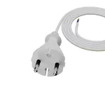 PP-21/1,5M/2X1/H05VV-F Przewód przyłączeniowy z wtyczką prostą IP20; 2x1; H05VV-F; 1,5m; biały