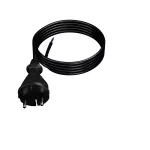 PP-21/3M/2X1/H05VV-F Przewód przyłączeniowy z wtyczką prostą IP20; 2x1; H05VV-F; 3m; czarny