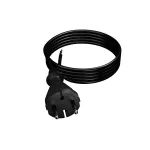 PP-21/3M/2X1/H05VV-F Przewód przyłączeniowy z wtyczką prostą IP20; 2x1; H05VV-F; 3m; czarny