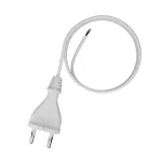 PP-21/4M/2X1/H05VV-F Przewód przyłączeniowy z wtyczką prostą IP20; 2x1; H05VV-F; 4m; biały