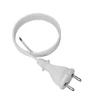 PP-21/4M/2X1/H05VV-F Przewód przyłączeniowy z wtyczką prostą IP20; 2x1; H05VV-F; 4m; biały