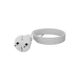 PP-21/4M/2X1/H05VV-F Przewód przyłączeniowy z wtyczką prostą IP20; 2x1; H05VV-F; 4m; biały