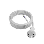 PP-21/5M/2X1/H05VV-F Przewód przyłączeniowy z wtyczką prostą IP20; 2x1; H05VV-F; 5m; biały
