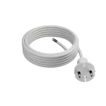 PP-21/5M/2X1/H05VV-F Przewód przyłączeniowy z wtyczką prostą IP20; 2x1; H05VV-F; 5m; biały