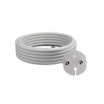 PP-21/5M/2X1/H05VV-F Przewód przyłączeniowy z wtyczką prostą IP20; 2x1; H05VV-F; 5m; biały