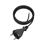 PP-21/5M/2X1/H05VV-F Przewód przyłączeniowy z wtyczką prostą IP20; 2x1; H05VV-F; 5m; czarny