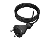 PP-21/5M/2X1/H05VV-F Przewód przyłączeniowy z wtyczką prostą IP20; 2x1; H05VV-F; 5m; czarny