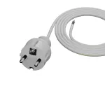PP-40H/2M/3X1,0/H05VV-F Przewód przyłączeniowy z wtyczką prostą IP44; 3x1; H05VV-F; 2m; biały