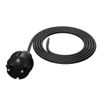PP-40H/2M/3X1,0/H05VV-F Przewód przyłączeniowy z wtyczką prostą IP44; 3x1; H05VV-F; 2m; czarny