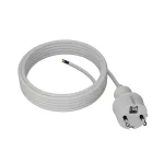 PP-40H/5M/3X1,0/H05VV-F Przewód przyłączeniowy z wtyczką prostą IP44; 3x1; H05VV-F; 5m; biały