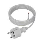 PP-40H/5M/3X1,0/H05VV-F Przewód przyłączeniowy z wtyczką prostą IP44; 3x1; H05VV-F; 5m; biały