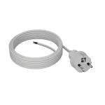 PP-40H/5M/3X1,0/H05VV-F Przewód przyłączeniowy z wtyczką prostą IP44; 3x1; H05VV-F; 5m; biały