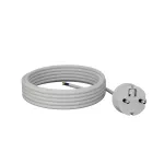 PP-40H/5M/3X1,0/H05VV-F Przewód przyłączeniowy z wtyczką prostą IP44; 3x1; H05VV-F; 5m; biały