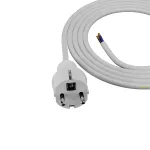 PP-40H/2M/3X1,5/H05VV-F Przewód przyłączeniowy z wtyczką prostą IP44; 3x1,5; H05VV-F; 2m; biały