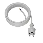 PP-40H/4M/3X1,5/H05VV-F Przewód przyłączeniowy z wtyczką prostą IP44; 3x1,5; H05VV-F; 4m; biały
