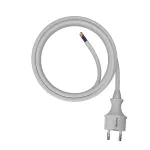 PP-40H/5M/3X1,5/H05VV-F Przewód przyłączeniowy z wtyczką prostą IP44; 3x1,5; H05VV-F; 5m; biały