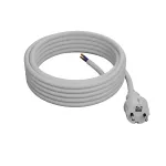 PP-40H/5M/3X2,5/H05VV-F Przewód przyłączeniowy z wtyczką prostą IP44; 3x2,5; H05VV-F; 5m; biały