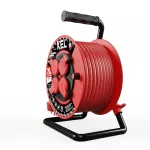 PB-PRO/S/25M/3X2,5/H05RR-F Przedłużacz bębnowy PROFESSIONAL LINE; 4x2p+Z; IP44; 16A; H05RR-F; 3x2,5; 25m; czerwony