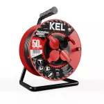 PB-PRO/D/S/50M/3X2,5/H05RR-F Przedłużacz bębnowy PROFESSIONAL LINE SCHUKO; 4x2p+Z; IP44; 16A; H05RR-F; 3x2,5; 50m; czarny