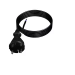 PP-21/3,8M/2X1/H05BQF B/ZAW Przewód przyłączeniowy z wtyczką prostą IP20; 2x1; H05BQF; 3,8m; czarny