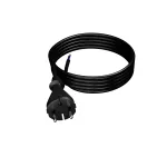 PP-21/3,8M/2X1,5/H07BQF B/ZA Przewód przyłączeniowy z wtyczką prostą IP20; 2x1,5; H07BQF; 3,8m; czarny