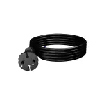 PP-21/3,8M/2X1,5/H07BQF B/ZA Przewód przyłączeniowy z wtyczką prostą IP20; 2x1,5; H07BQF; 3,8m; czarny