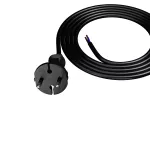 PP-21/1,5M/2X1/H05BQF B/ZAW Przewód przyłączeniowy z wtyczką prostą IP20; 2x1; H05BQF; 1,5m; czarny