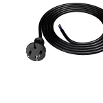 PP-21/1,5M/2X1,5/H07BQF B/ZA Przewód przyłączeniowy z wtyczką prostą IP20; 2x1,5; H07BQF; 1,5m; czarny
